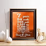 Personalized 7th Copper Anniversary Gift for Him or Her, 
