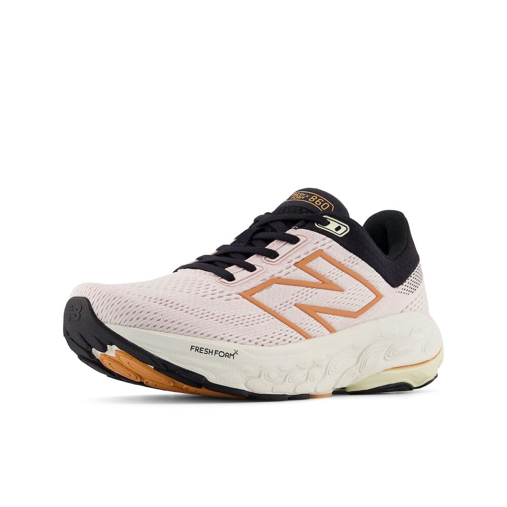 New Balance Women's Fresh Foam X 860 V14 Running Shoe, Pink Granite/Copper/Calcium, 8.5 Wide Image