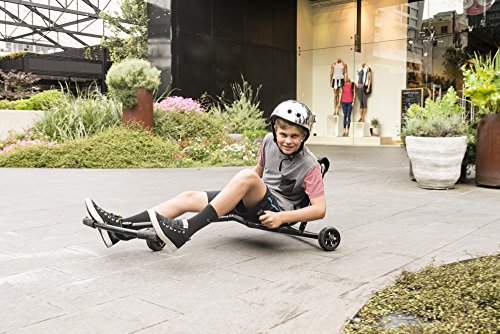 Ezyroller Pro - Black - Ride On for Children and Adults Ages 10+ Years Old - New Twist on Scooter - Kids Move Using Right-Left Leg Movements to Push Foot Bar - Fun Play and Exercise for Boys and Girls