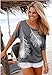 Relipop Women's Fashion Off Shoulder Tops Short Sleeve Blouse Casual T-Shirt (Large, Gray)