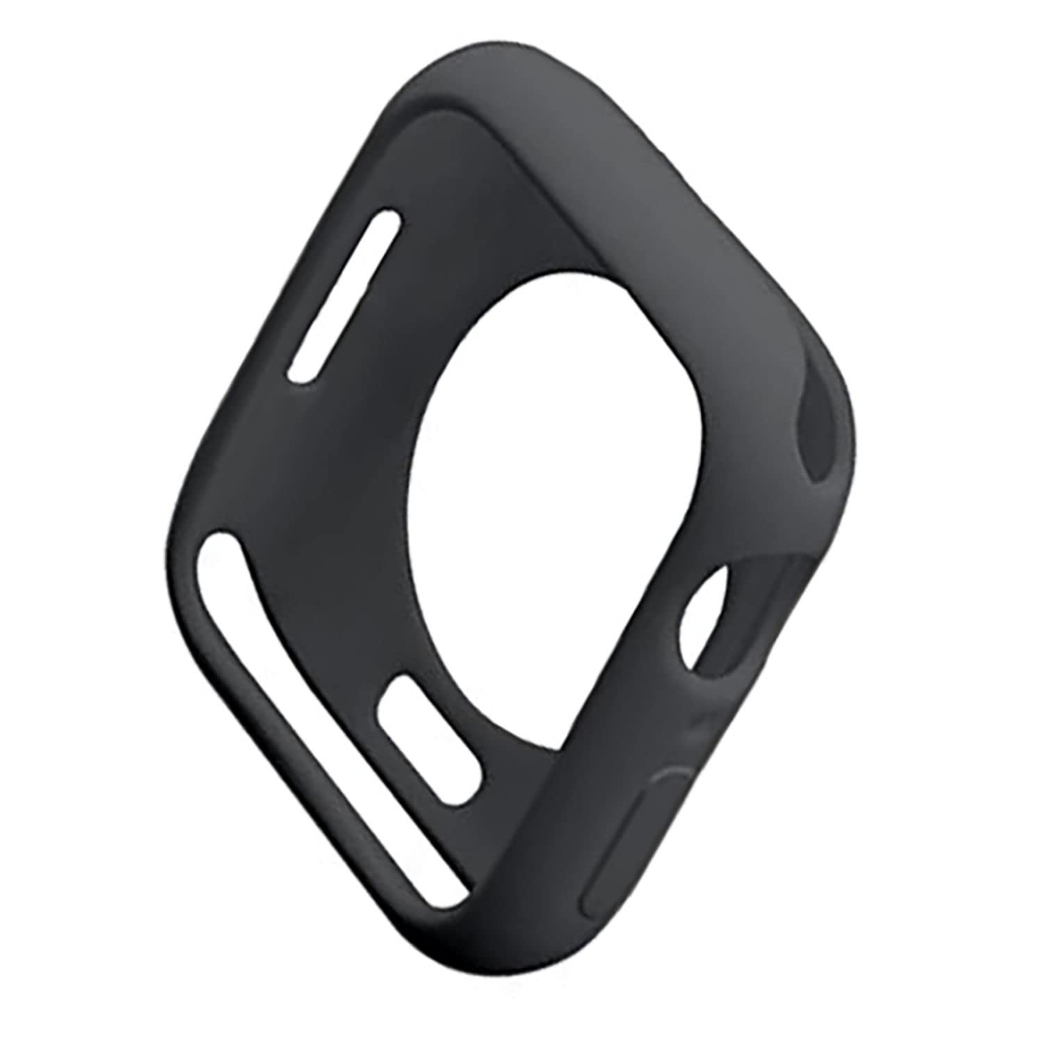 Soft TPU Shockproof Bumper Case for iWatch Apple Watch Series 7 Black 41mm Soft Flexible TPU Ultra Thin Lightweight Bumper Shockproof Protective Film Watch (Black)
