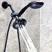 6 Function Dual Shower Head Combo - High Pressure, Adjustable Handheld & Fixed Showerheads With Hose & Diverter And Double Removable Rainfall Spray Heads - Oil-Rubbed Bronze