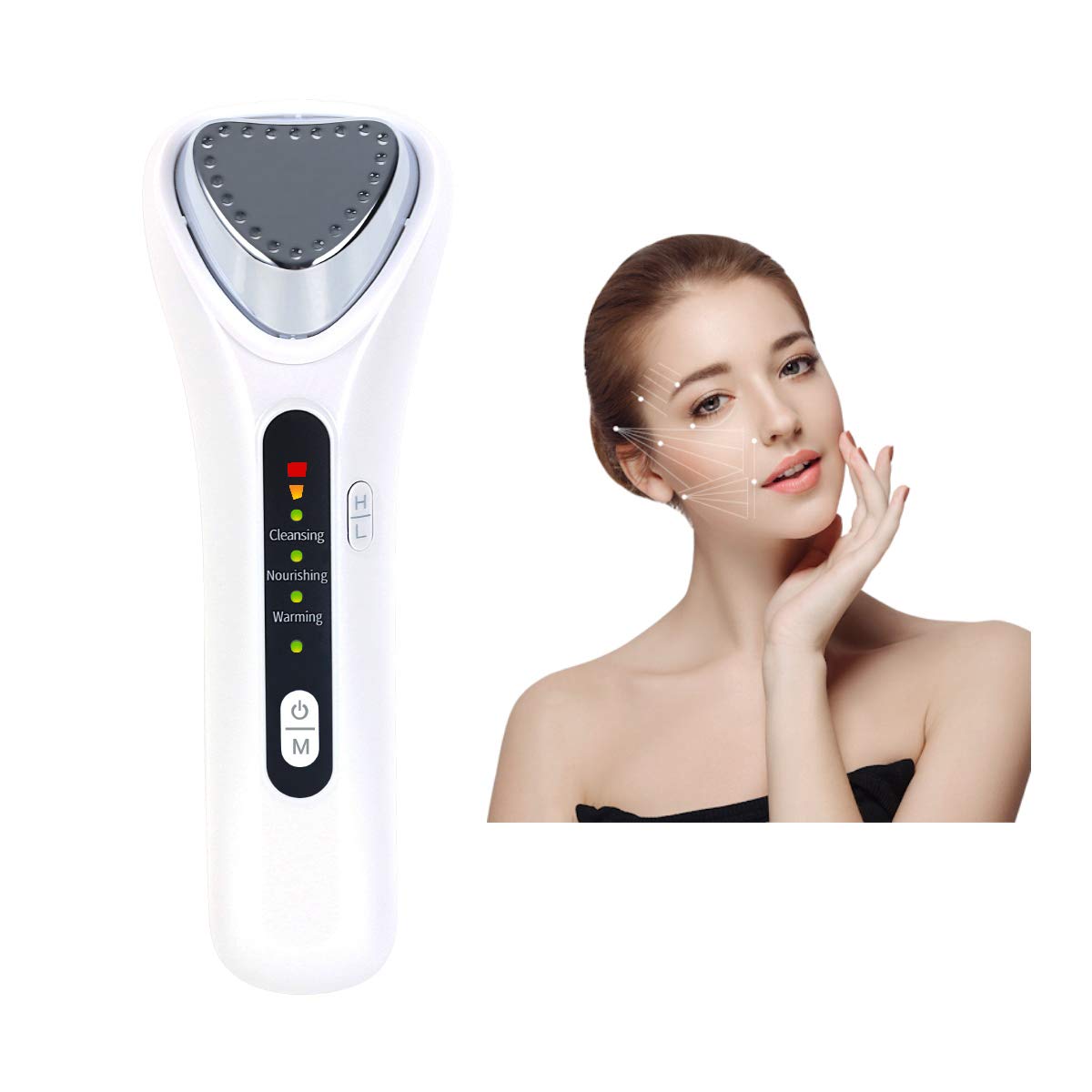 FPKOMD Face Massager Vibration Hot Deep Nourishing Skin Care Facial Massage Device for Wrinkles Removal Firming Lifting Refreshing Deep Cleansing and Anti-aging: Beauty