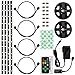 SUPERNIGHT 4 in 1 Multicolor LED Light Strip Kit TV Backlight 1.3Ft RGB Accent LED Tape Light + Remote Control + Power Adapter + Wire Mounting Clips