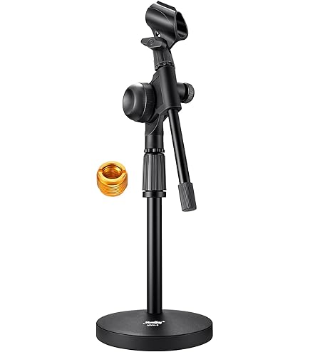 A-Support De Microphone De Bureau En Métal, Trépied, Pince De Bureau, Support De Micro, Support