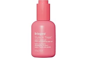 Briogeo Style + Treat Yuzu + Plum 4-in-1 Weightless Hair Oil – Silicone-Free Oil for Heat Protection, Frizz Control, Shine & Moisture – Fine to Medium Hair – Clean, Vegan Hair Treatment - 1.5 fl oz
