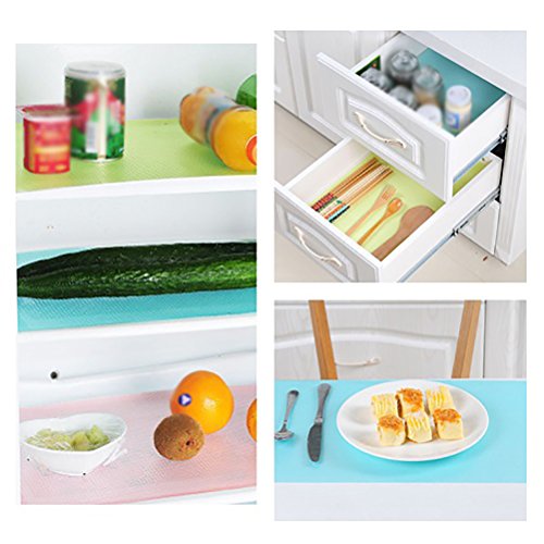 4 Pack Multifunction Refrigerator Pads Refrigerator Ant-Fouling Waterproof Mats Non Slip DIY Cupboard Mat Shoe Mat Table Mat Drawer Mat,Pink,45X30cm/17.7X11.8 inch
