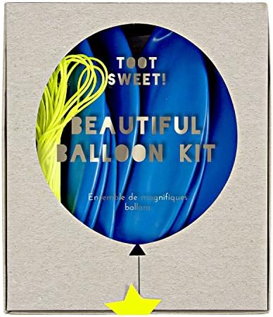 Toot Sweet Meri Meri Beautiful Balloon Kit Blue (8 Balloons, Streamers, Stickers, Twine)