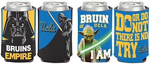 UCLA Bruins NCAA Star Wars Darth Vader Insulated Coozie Can Cooler And Yoda Bundle 2 Pack