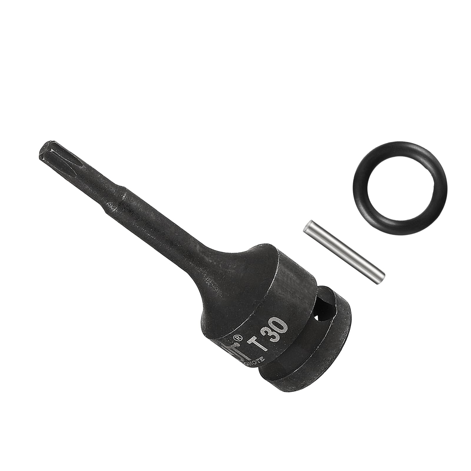 CoCud Impact Torx Bit Socket, T30 Socket 1/2" Drive 3" Length, Cr-Mo Steel Socket with O-Ring and Dowel Pin - (Applications: for Socket Head Cap Bolt)