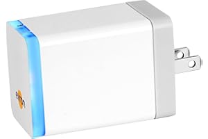 Evron Air Ionizers for Home,Negative Ion Plug In Folding Prongs Mobile Ionizer with Output up to 20 Million Negative Ions/Sec (Blue light 1 Pack)