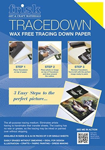 Tracedown A4, Pack of 5, Yellow