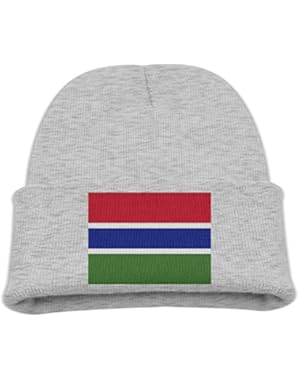 Flag Of The Gambia Kid's Hats Winter Funny Soft Knit Beanie Cap Children Unisex