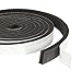 Juvale 2 Pack Weather Strip Foam Tape - Multi-Surface Black Adhesive Weatherstrip Foam Tape for Home Improvement, Weatherstripping - 10 feet Length