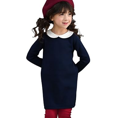 Amazon 韓国子供服 ニットワンピース 女の子 キッズ ジュニア