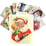 Postcard Pack 24pcs Vintage Christmas Greeting Cards Santa REPRINT