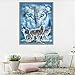 Franterd 25x30cm Lovely Animal Wolf - DIY 5D Diamond Painting By Number Kits - Paint with Diamonds Cross Stitch - Embroidery Crystal Rhinestone Pasted Drilled Arts Craft for Home