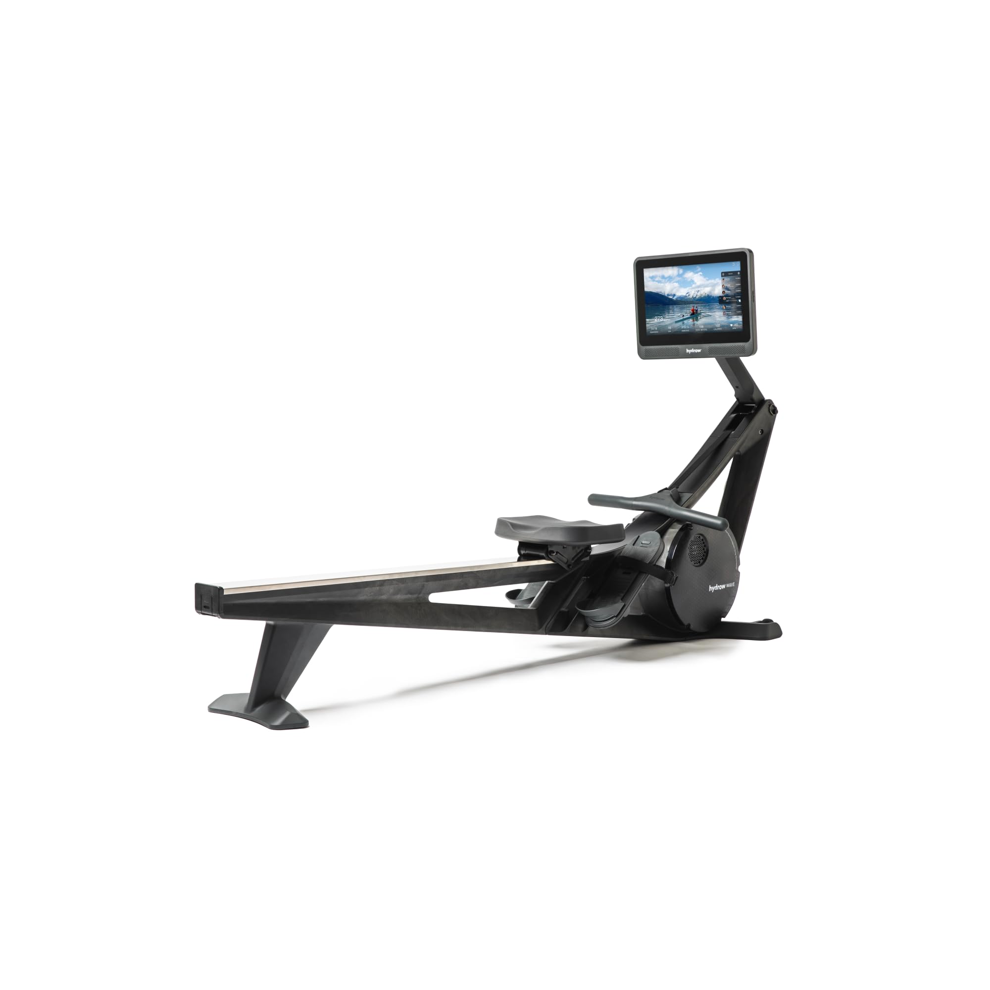 Photo 1 of Hydrow Wave Rowing Machine with Immersive 16'' HD Touchscreen - Live Home Workouts Membership (Sold Separately), Electromagnetic Drag Technology, 375 lb Weight Capacity, Pirate Black (MNRW02A)