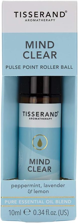 Tisserand - Mind Clear Roller Ball Essential Oil, 10 ml, 10 ml (Pack of 1)