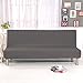 Aneil Sofa Bed Cover Futon Slipcover Solid Color Full Folding Elastic Armless 80 x 50 in (Gray)