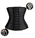 HOFAM Waist Trainer Breathable Hourglass Waist Corset Women's Latex Body Shaper Hook-and-Eye
