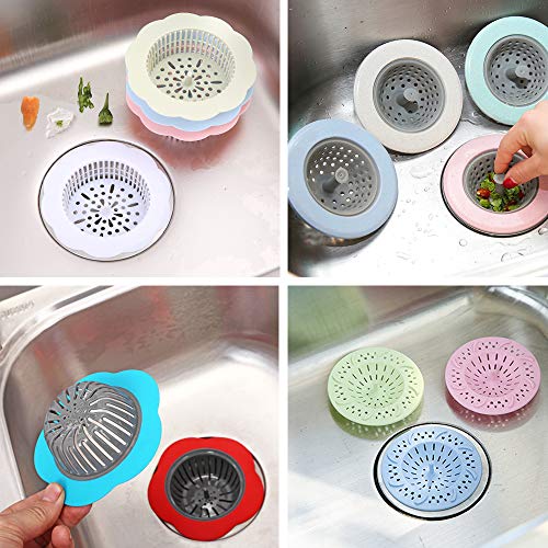 Plastic Pouring Strainers,Flower Acrylic Paint Strainers,Silicone Kitchen Sink Drain Basket for Painting Pouring Supplies and Creating Unique Patterns and Designs - Thumbnail 5