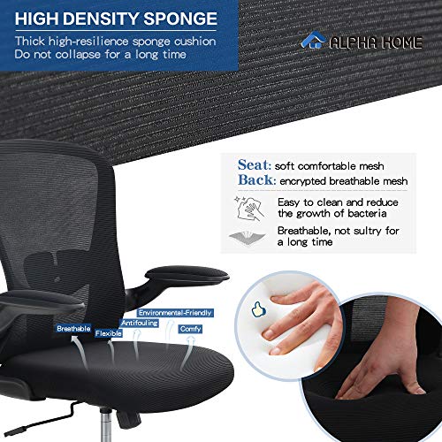 ALPHA HOME Ergonomic Office Chair Mid Back Computer Desk Chair with