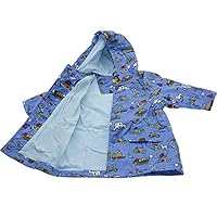 Pluie Pluie Boys Outerwear Blue Truck Lined Raincoat 4/5