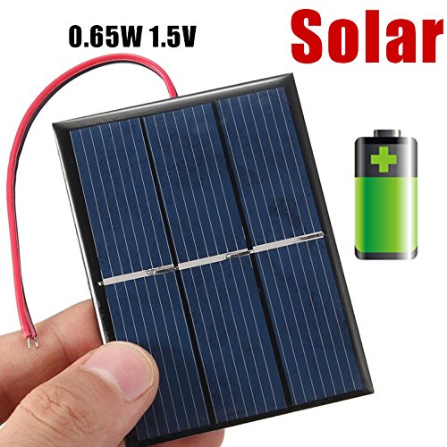 Goodjobb 0.65W 1.5V 430mA Mini Silicon Solar Power Cell Charger Panel DIY Module Solar Cells With Wire Cable