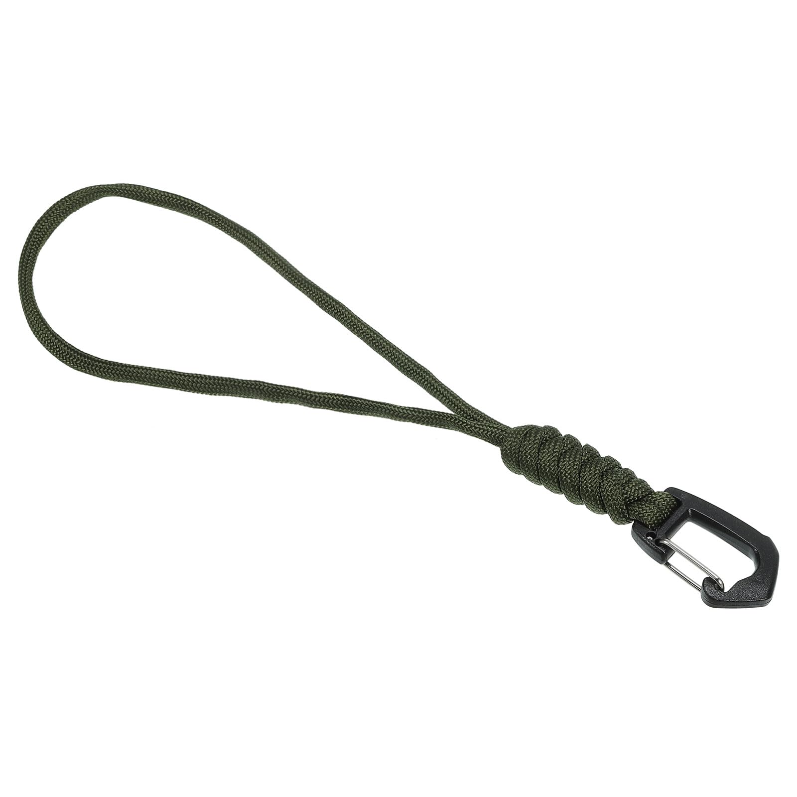 PATIKIL Badge Lanyard 8.6 Inch, Necklace Keychain Cord Metal Clasp Hook Ring Strap for Keys Whistle ID Card Badge Holder, Olive