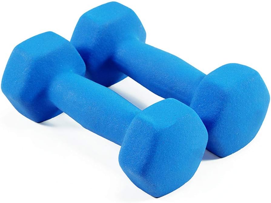 Yoga Fitness Dumbbell Weights Home Gym Exercise Waterproof and Non-Slip with Matte Dumbbell (Set of 2) 2kg,3kg, 4kg,6kg (Color : Blue, Size : 4kilogram)