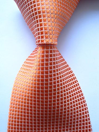Scott Alain Creation - Neckties Classic Orange Mosaic 100% New Jacquard Woven Silk Men's Tie Necktie
