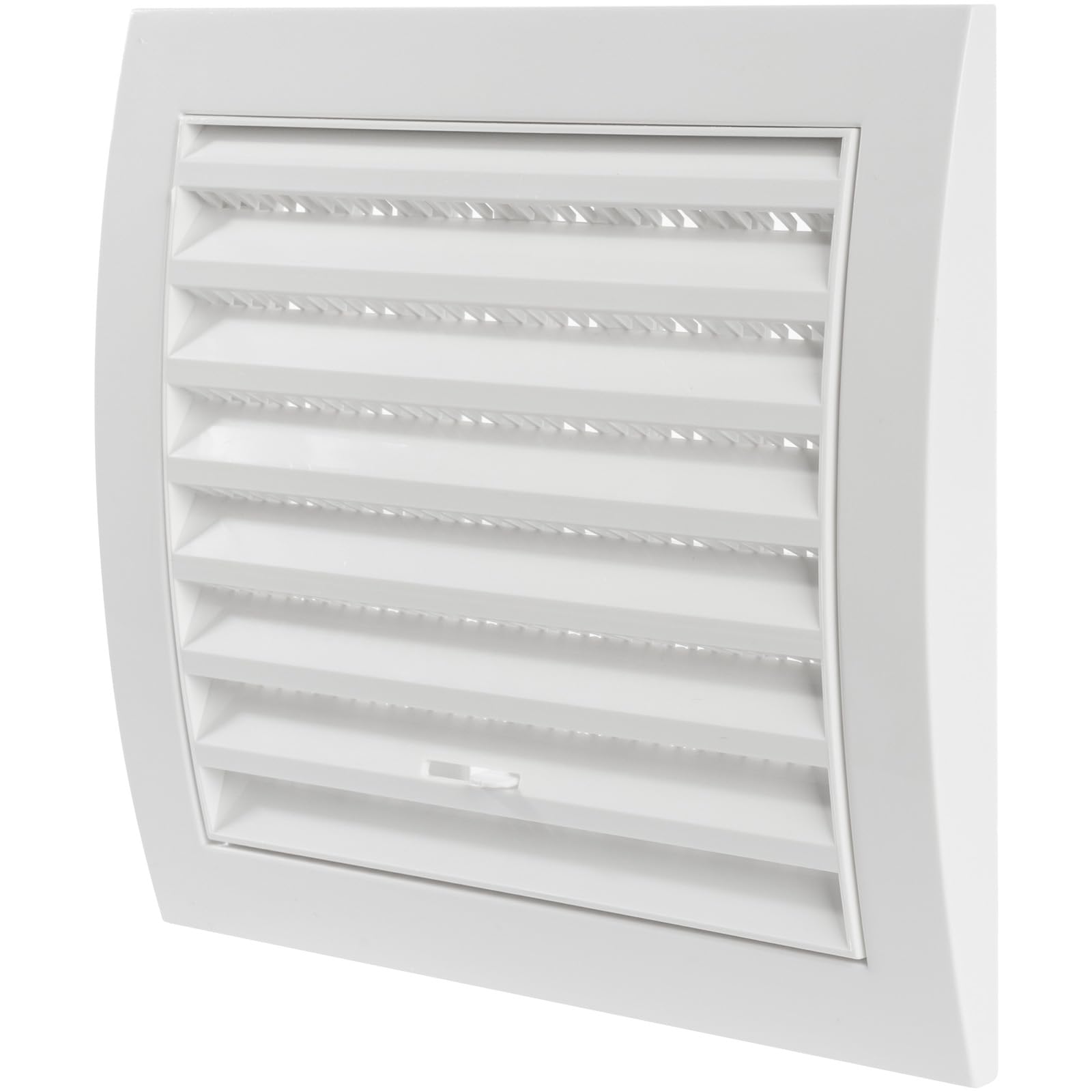Repa Market White Adjustable Ventilation Grill - Louvered Air Vent Covers for Walls, Ceiling Outside and Inside - 153 x 148 mm / 6" x 5.82" Inch - Bathroom Ventilation Cover with Mesh Screen
