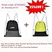 G4Free 15L Drawstring Backpack 15L&20L Cinch Bag String Backpack Gym Bag for Men Women Nylon (Grey/Black)