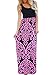 Happy Sailed Womens Long Sleeve V Neck Tunic Dress Leopard Print Swing Party Midi Dress Pink Medium