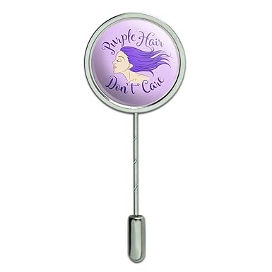 Purple Hair Don T Care Stick Pin Stickpin Hat Brooch Amazon Co Uk