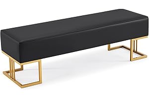 OmySalon Waiting Room Bench Seating Faux Leather, 55.1’’ Office Guest Chair Reception Chair, Lobby Furniture for Conference Room Beauty Salon Barbershop Small Space