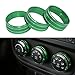 Audio Air Conditioning Button Cover Decoration Twist Switch Ring Trim Interior Accessories for Jeep Wrangler JK 11-18/ Patriot 10-17/ Compass 11-16/ Liberty 08-12,for Dodge Challenger 08-14 (Green)