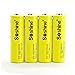 BESTSUN Soshine 3.7V 14500 900mAh Rechargable Li-Ion Batteries (4-count), with Battery Case