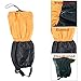 TRIWONDER Fleece-Lined Snow Leg Gaiters Waterproof Boot Gators Hiking Gaiters for Kids Men Women Lightweight Walking Climbing Hunting Cycling Leggings Cover (Orange&Black)