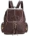 Coofit Brown Women's Synthetic Leather Backpack Purse Shoulders Bag Travel Bag Daypack