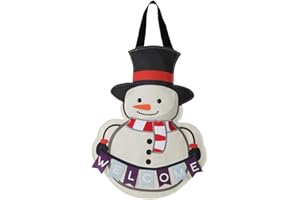 Briarwood Lane Winter Snowman Burlap Door Hanger