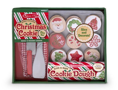 Melissa & Doug Slice and Bake Wooden Christmas Cookie Play Food Set