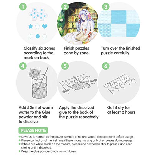 Peradix Jigsaw Puzzle 1000 Piece for Adults with Puzzle Glue - Interesting Puzzle Toys Board Game Art