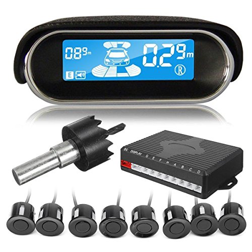 NeDonald Car Parking Sensor Dual-core Rear/Front LCD Display 8 Reverse Backup Radar