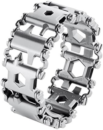 Multi Bracelet,Stainless Steel Wearable Tread Multifunctional 29 IN 1 Bracelet Screwdriver Tool For Sailing/Travel/Camping Hiking Outdoor Emergency Kit For