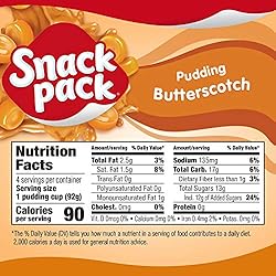 Snack Pack Butterscotch Pudding Cups, 4 Count, 12