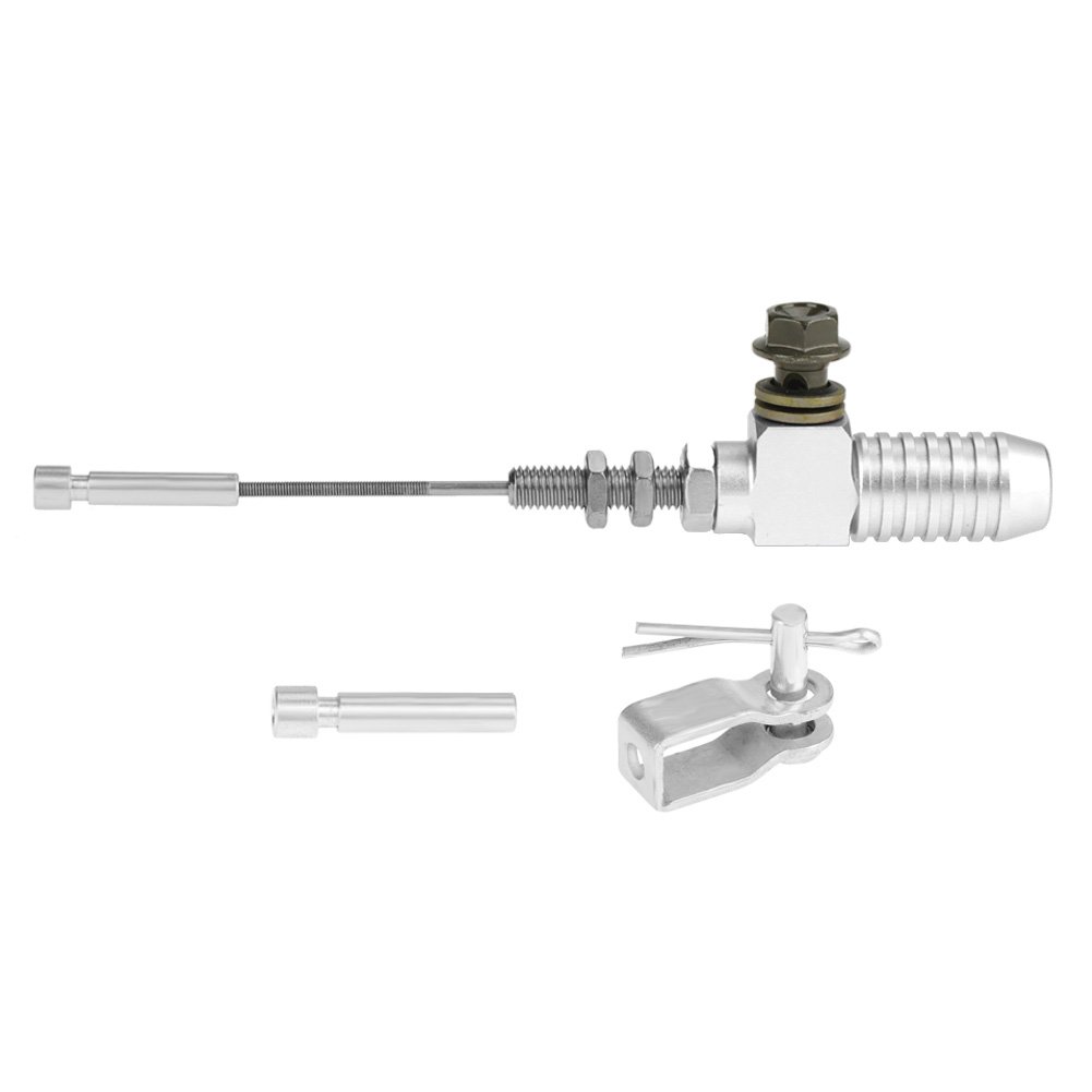 Clutch Brake Pump, M10x1.25mm Universal Motorcycle Hydraulic Clutch Master Cylinder Rod Brake Pump[Silver]