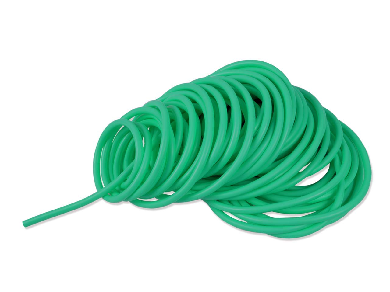 Gima - Elastic Resistance Latex Tube, Skein, Length 25 m, Thickness 2 mm, Light Resistance Level, Green Colour.