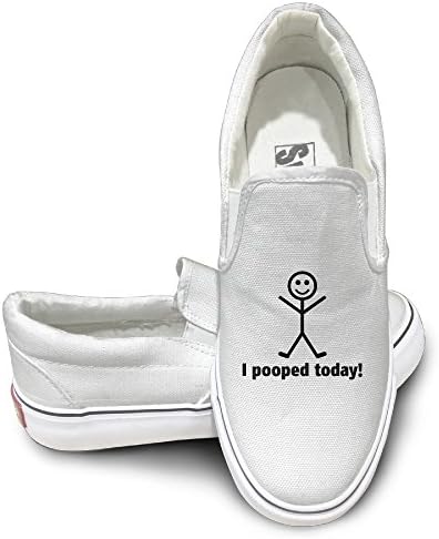 Unisex I Pooped Today Cartoon High Top Sneakers Canvas Shoes Cool Sport Shoes Trucker White 35